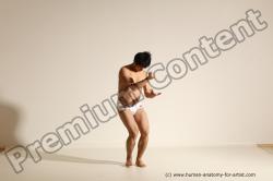 Underwear Martial art Man Asian Moving poses Average Short Black Dynamic poses Academic